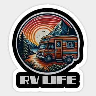 RV Life sunset Sticker